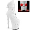 Pleaser - RAPTURE1020STRLT Bottes de plateforme, Pole dance chaussures - Blanc Product image
